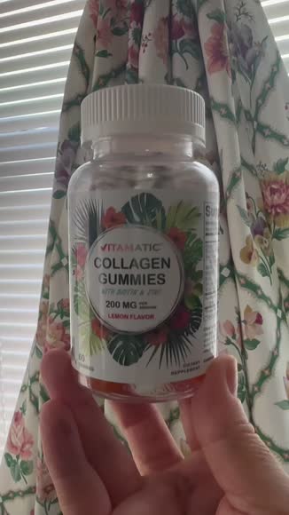 Video review of Vitamatic Vitamatic Hydrolyzed Collagen Gummies with Vitamin C, Zinc and Biotin, 200 mg - Healthy Skin Support - 60 Gummies  by 67cf0fc29182da253b79b358