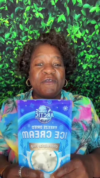 Video review of Arctic Farms Freeze Dried Ice Cream That Does Not Melt (Bits) Chocolate Chip  by 678fd5ab2d414658ddbe88e2