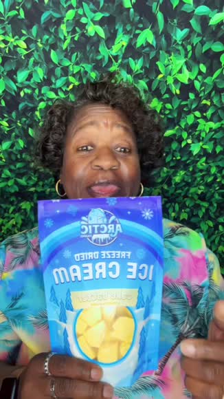 Video review of Arctic Farms Freeze Dried Ice Cream That Does Not Melt (Bits) Cake Batter  by 678fd5ab2d414658ddbe88e2