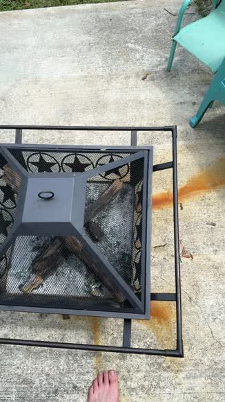 Video review of Sunnydaze Northern Galaxy Square Outdoor Fire Pit With Cooking Grate & Spark Screen  by 6646a7a0be4935017b0eb6f8