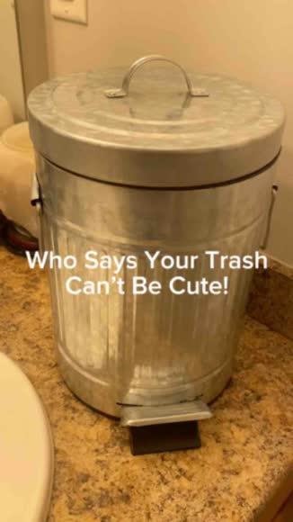 Video review of Autumn Alley Galvanized Pedal Waste Bin  by 678c6b103bfd5e81ab73b6be