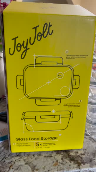 Video review of JoyJolt Meal Prep Food Storage Containers - Set of 5  by 67e41e4d6b3cc8f1276cbd06