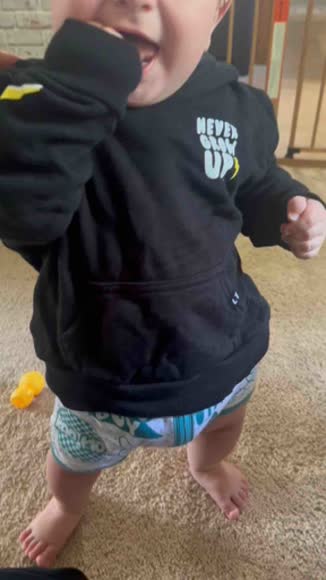 Video review of Little Trouble Never Grow Up Hoodie  by 67d025b163ca3f957e44b662