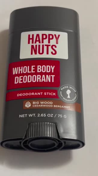 Video review of Happy Nuts Whole Body Deodorant  by 67d49897d3d3fec5592e6da5