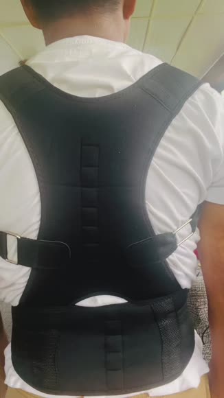 Video review of Gbruno Store Unisex Lumbar Back Posture Support Belt  by 675b199f04036e089837862d