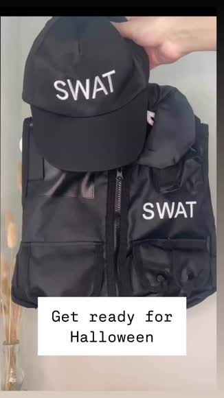 Video review of Dress Up America SWAT Vest and Cap Set - Toddlers  by natalia111087