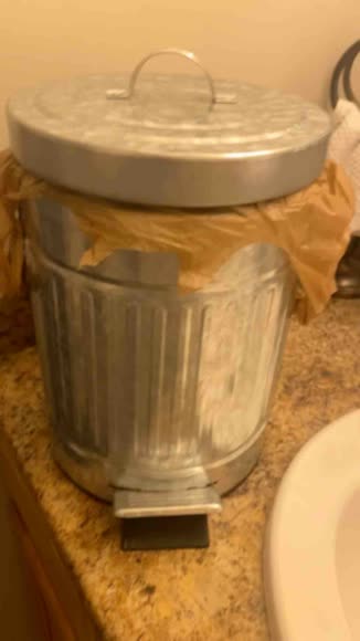 Video review of Autumn Alley Galvanized Pedal Waste Bin  by 678c6b103bfd5e81ab73b6be
