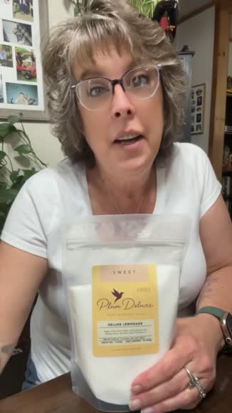 Video review of Plum Deluxe Deluxe Lemonade Mix  by 67858365cf1903345c5eb7dc