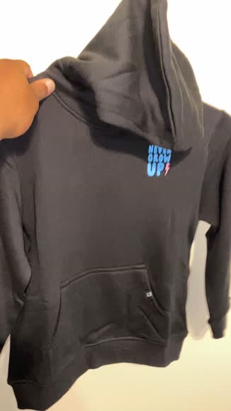 Video review of Little Trouble Never Grow Up Hoodie  by 677c94513fa649f10ca94b13