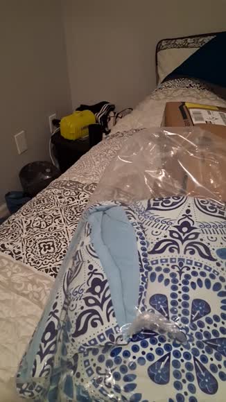 Video review of Lux Decor Collection Reversible 5pc Queen Comforter Set, Includes Comforter, Sham, Pillow& Bed Skirt  by 684a2e7f7ed99adb2138011f