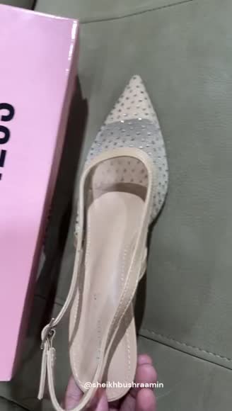 Video review of Berness Frida Mesh Rhinestone Slingback Kitten Heels  by 65c151d08d8440686be010ef
