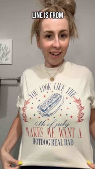 Video review of Refinery Number One You Look Like the Fourth of July, 4th of July, Independence Day, Legal, Blonde, Funny, Movie Quote, America, USA, Hot Dog, Tshirt Comfort Colors T-Shirt  by christinehill1130