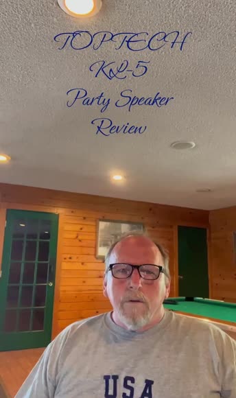 Video review of TOP TECH TOPTECH KL-5 Party Speaker with Dual 3” Woofers, Karaoke Mic, and Disco Lights  by 683e5ac8dcc01dbe7b59fe5f