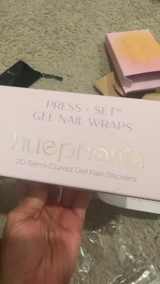 Video review of huephoria "Rose Golden Glasses" Gel Nail Wraps + Gel Curing Lamp Starter Kit | Captivating Cat Eye Effect Gel Nail Polish Mani | Semi-cured Gel Nail Stickers | PRESS + SET™ Gel Nail Wraps  by sima