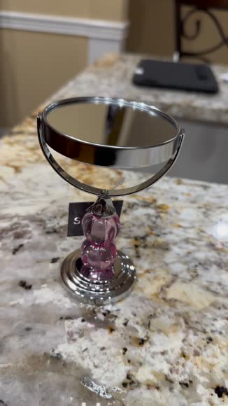 Video review of Zahari Home Large Magnifying Makeup Mirror Double Sided With Stand  by 67e41e4d6b3cc8f1276cbd06