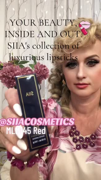 Video review of SIIA Cosmetics Change Agent Matte Lipstick M 145  by 677b6e2a9bd22df146b8a6f4