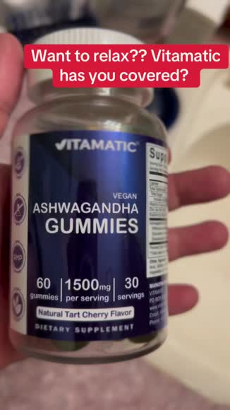 Video review of Vitamatic Ashwagandha 1500mg 60 Vegan Gummies - help reduce stress, anxiety, and promote overall relaxation  by 678306a0e1ee2dbe47f8a0fb