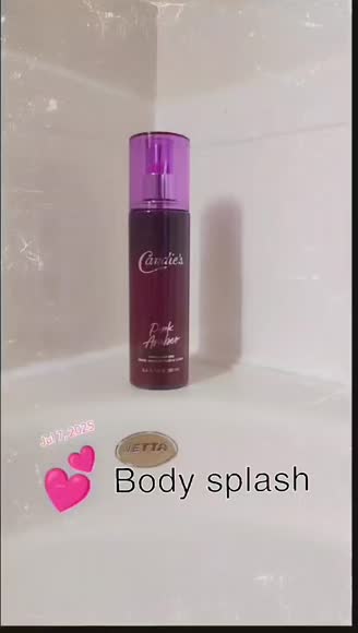 Video review of Candie's Beauty Pink Amber Fragrance Mist  by 67a5128ef6aea54e79e9a9b8