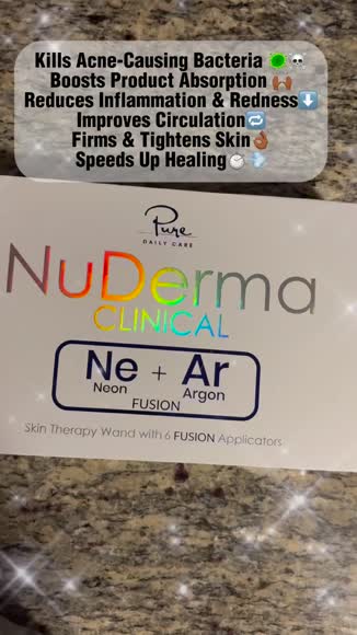 Video review of Pure Daily Care NuDerma Clinical Skin Therapy Wand - Portable Skin Therapy Machine w 6 Fusion Neon + Argon Wands – Anti Aging - Clarifying - Skin Tightening & Radiance - Wrinkle Reducing  by 67854a4fe8b608dd1441119d