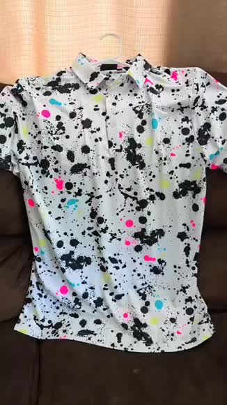 Video review of Sunday Swagger Mens Polo - Splatter  by 6754c55bb4f052a30fc5df5d