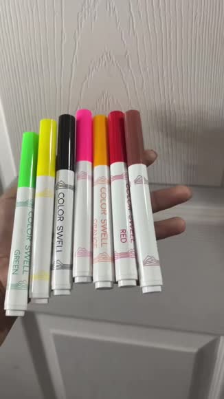 Video review of Color Swell Washable Colored Markers With 8 Vibrant Colors  by 65d5704a688facceb54f0f45