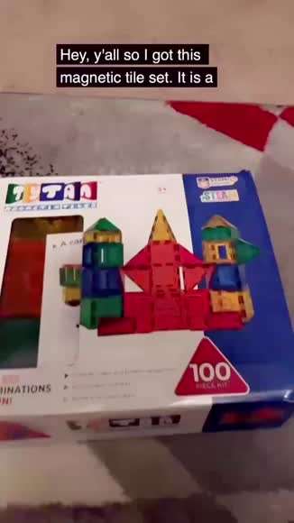 Video review of Tytan Toys 100-Piece Magnetic Tile Set from Tytan Toys®  by 678d8f67d291ab238de08a36