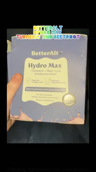 Video review of BetterAlt Hydro Max Electrolytes Powder  by 6784c27d962f8cfbb9a4bdab