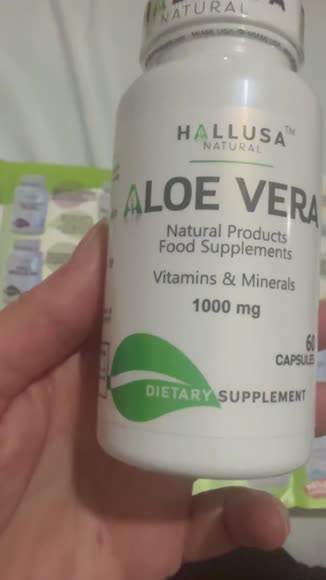 Video review of HALLUSA NATURAL Organic Aloe Vera 1000 mg  by marisar41