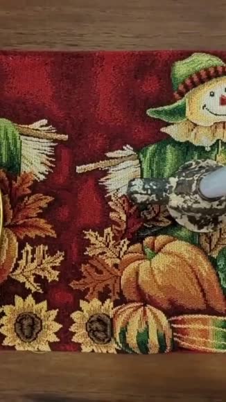 Video review of Tache Home Fashion Tache Pumpkin Patch Scarecrow Autumn Harvest Woven Tapestry Table Runners (12921TR)  by info202974