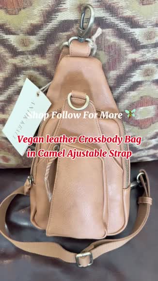 Video review of MMS Brands Tasha Vegan Leather Crossbody Sling Bag by Antik Kraft – Camel | Lightweight, Adjustable Strap, Compact & Stylish  by 678d595ee986182e6048b188