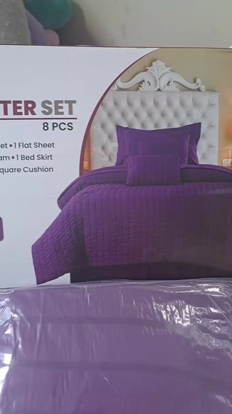 Video review of Lux Decor Collection 8-Piece Comforter Set Twin, Seersucker Lightweight Bedding Set with Sheets  by 678652a9e6ce628037336638