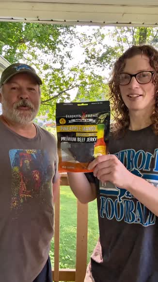 Video review of Elijah's Xtreme Pineapple-Mango Habanero Beef Jerky  by migsmom84