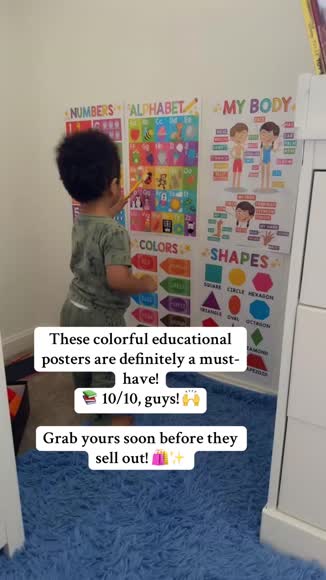Video review of Hadley Designs Colorful Educational Posters  by leonorafeury