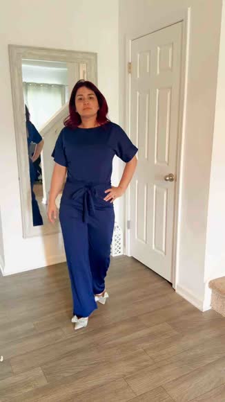 Video review of PALERMO Belted Wide Leg Jumpsuit  by r42nyt98x7