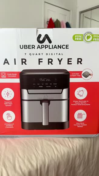Video review of Uber Appliance Air fryer XL Premium - 5QT SS  by 6758cce459556207df3417a5
