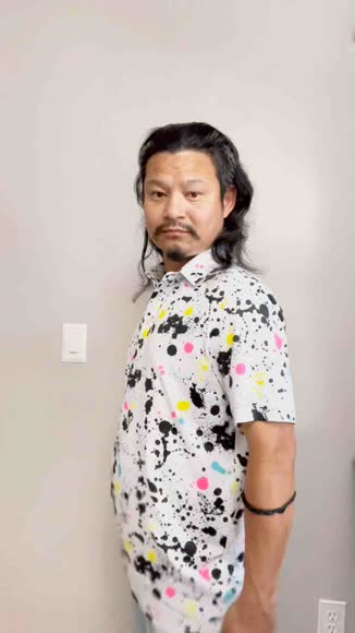 Video review of Sunday Swagger Mens Polo - Splatter  by 6765e51fcb0ead5687248cd0