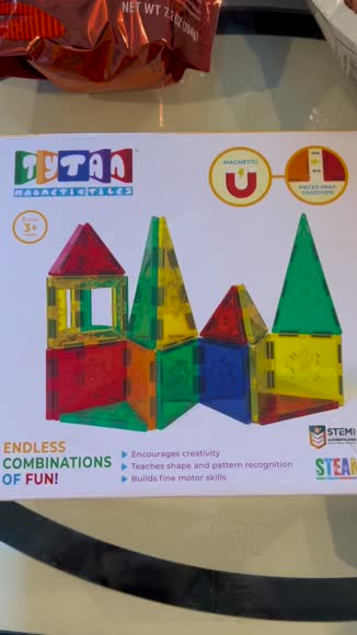Video review of Tytan Toys Tytan® Magnetic Tile Starter Set – 25-Piece with STEAM Learning Workbook  by 671cf1bde1ccffc35a40b0bb