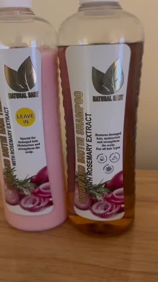 Video review of Natural Sant Onion, Rosemary & Biotin Set: Shampoo & Treatment: Helps stimulate growth - Hair restoration  by 678d689bbb159f924803da4b