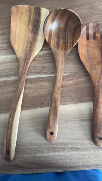 Video review of Souped Up Recipes Wooden Kitchen Utensils Set  by 6773195222c66b3c5b7b7dba