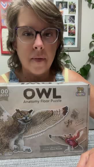 Video review of Genius Games Owl Animal Anatomy Floor Puzzle  by 67858365cf1903345c5eb7dc