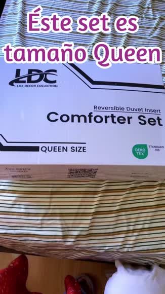 Video review of Lux Decor Collection Reversible 5pc Queen Comforter Set, Includes Comforter, Sham, Pillow& Bed Skirt  by 67885faf2b6b711e9f06f82e