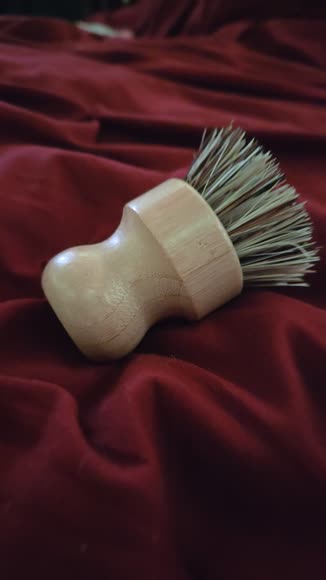 Video review of My Heritage Products Cast Iron Scrub Brush, Palm Brush Kitchen Dish Scrubber with Natural Bamboo Wood Handle and Densely Packed Nylon Bristles Protects Nonstick Cast Iron Seasoning During Dishwashing  by 6534a1a75a8bad5e3c06642a