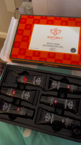 Video review of Modelones Red 6 Shades Poly Nail Gel Set - Clearance Sale  by 6758e6604c146e564131b1a4