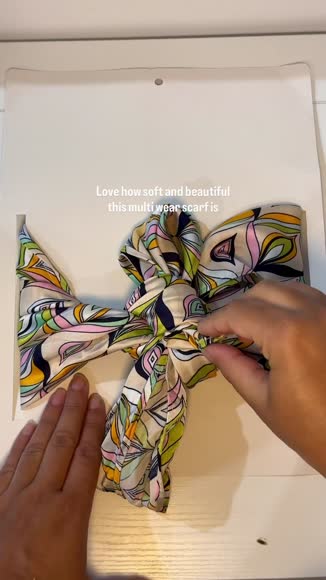 Video review of Morning Glamour Satin Scarf -multiple ways to wear, great for Summer  by connect.mk21
