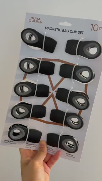 Video review of Dura Living Magnetic Bag Clip Set  by 24shiuann