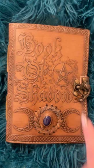 Video review of Peacefful Intentions Leather Journal Book of Shadows  by 682931019f139d288456703c