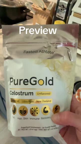 Video review of Fasted Athlete Fasted Athlete - PureGold Colostrum - Improve Gut Health, Skin, Hair, Muscle, and Immunity | Grass Fed Colostrum Supplement  by 684ebdf01425c80cae3c46fb