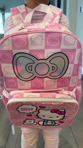 Video review of Ful Hello Kitty All-Over Print Backpack With Lunchbox & 3D Charm  by 67602977e41ed5b930af147e