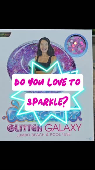 Video review of Pool Candy Glitter Galaxy Deep Space Jumbo Pool Tube  by tschick769