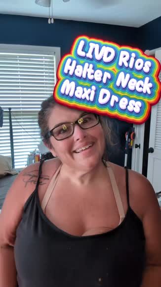 Video review of L I V D Rios Halter Neck Dress  by 678afce2d6f93da7fd3a8744